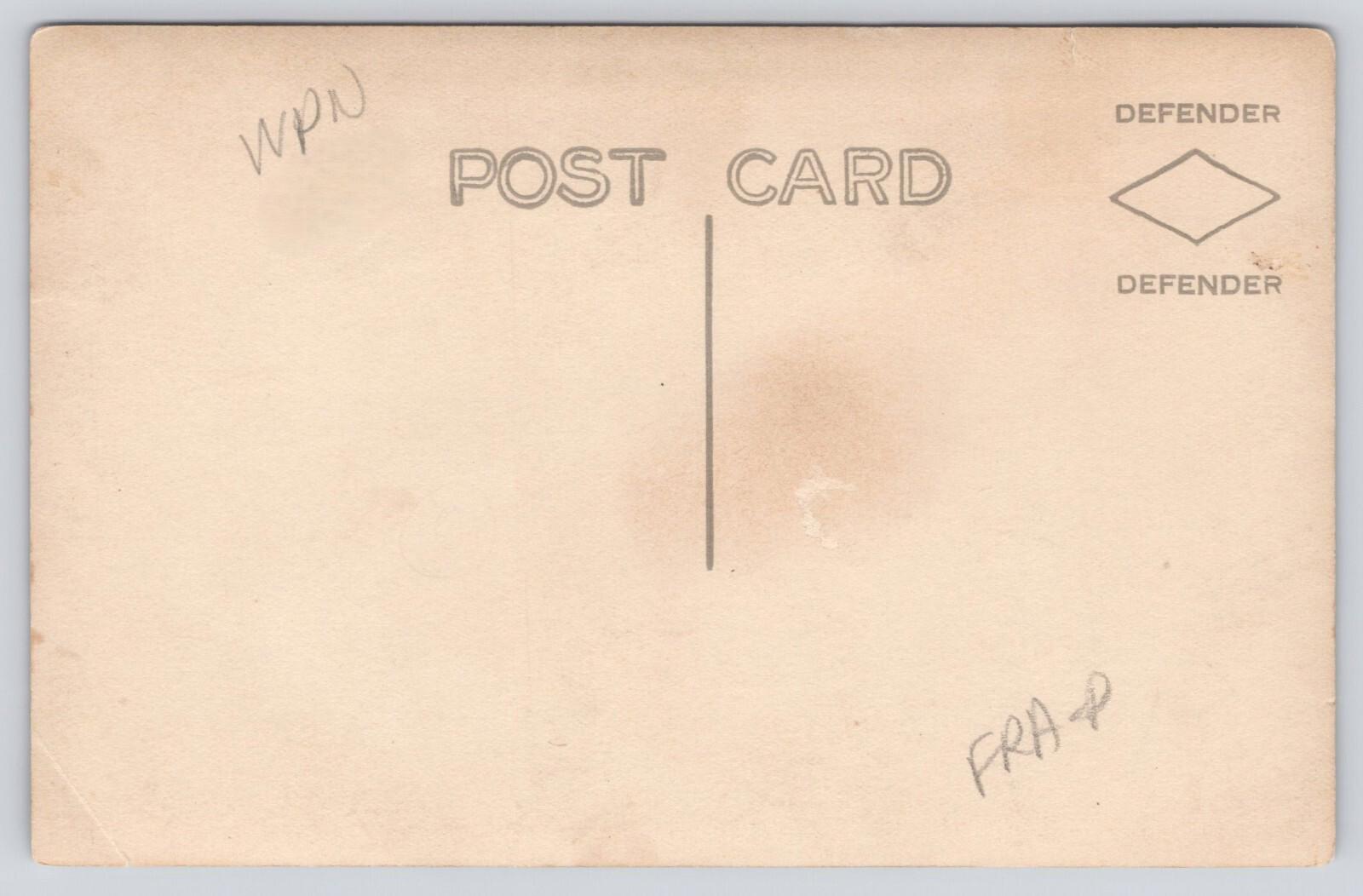 RPPC Infant Sitting in Chair Real Photo Postcard Defender