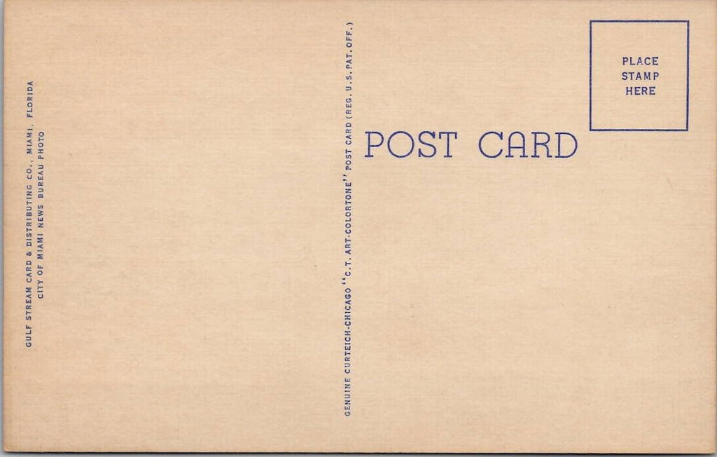 Miami The Magic Metropolis M-12 Linen Postcard Cityscape Florida 1960s UNP
