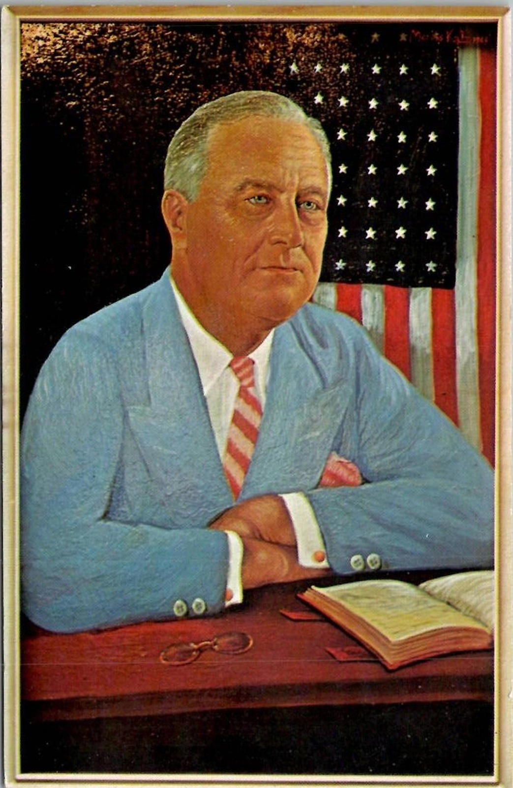 Postcard Franklin Delano Roosevelt thirty-second President United States Katz