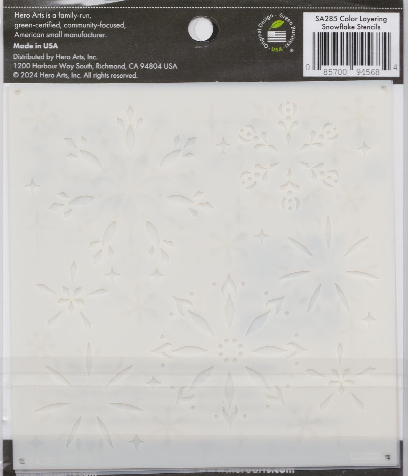SA189 Flowers In Vase Stencils Color Layering Hero Arts 085700934503