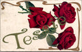 Postcard Tessie Three Red Roses PM Rochester Mich Jan 8 1909