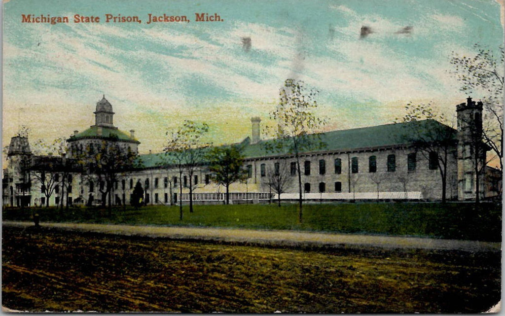Postcard Michigan State Prison Jackson Mich PM May 14 1910