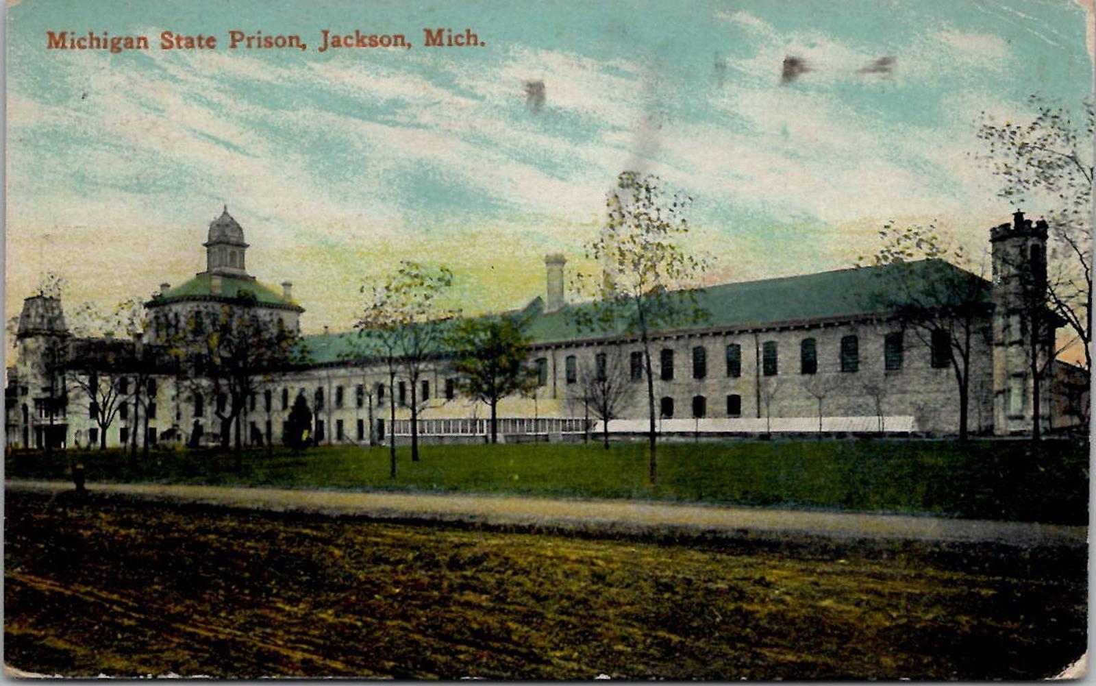 Postcard Michigan State Prison Jackson Mich PM May 14 1910