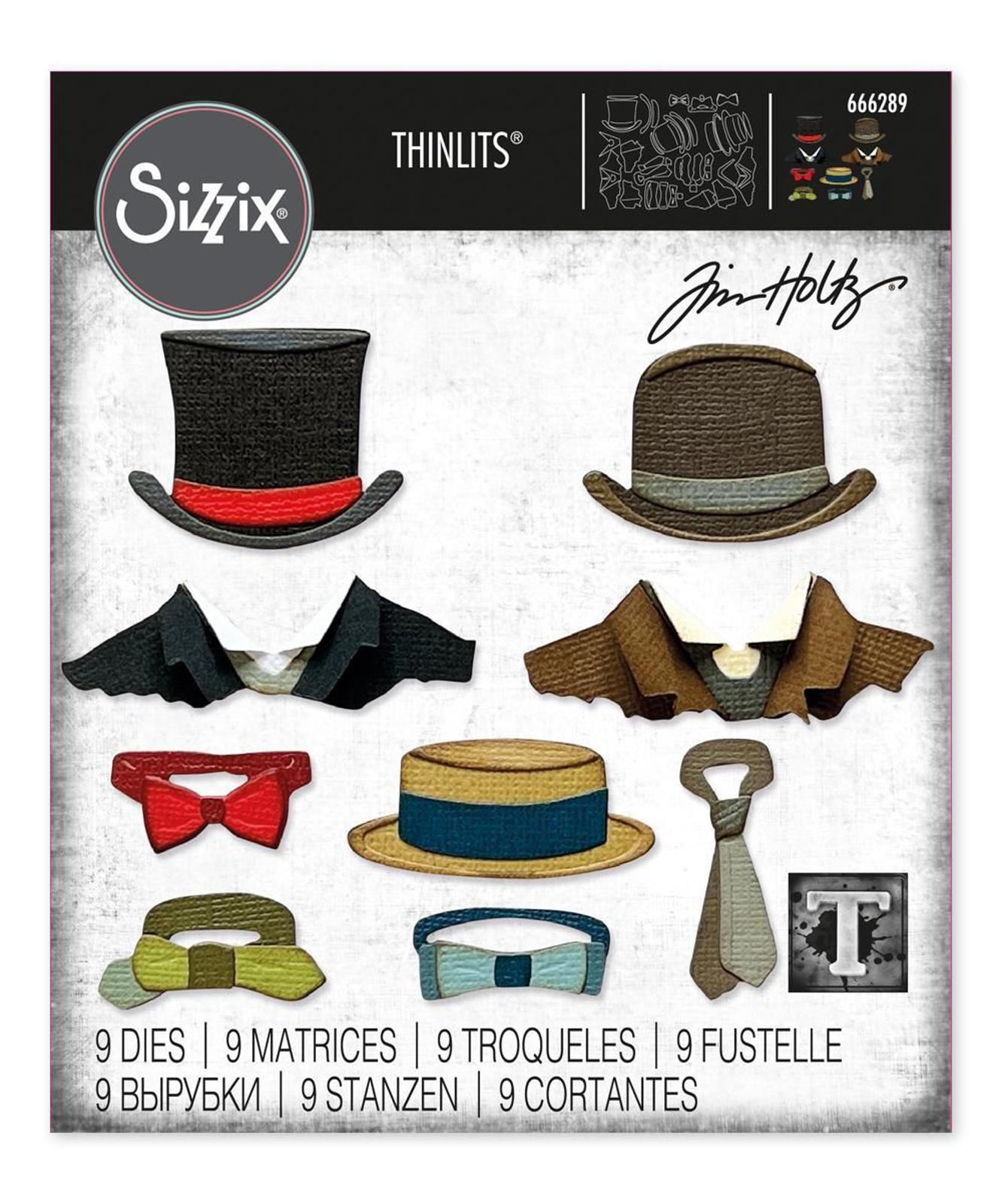 666289 Sizzix Thinlits Dies by Tim Holtz 9/Pkg-Tailored