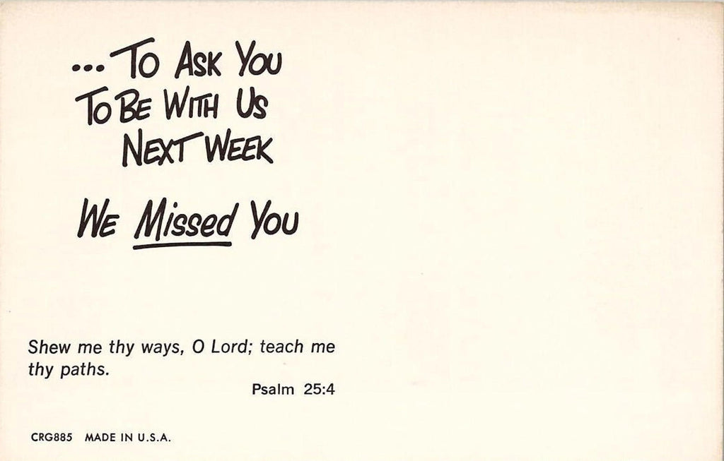 Postcard Before We Send Out a General Alarm... We thought We'd Send This Card