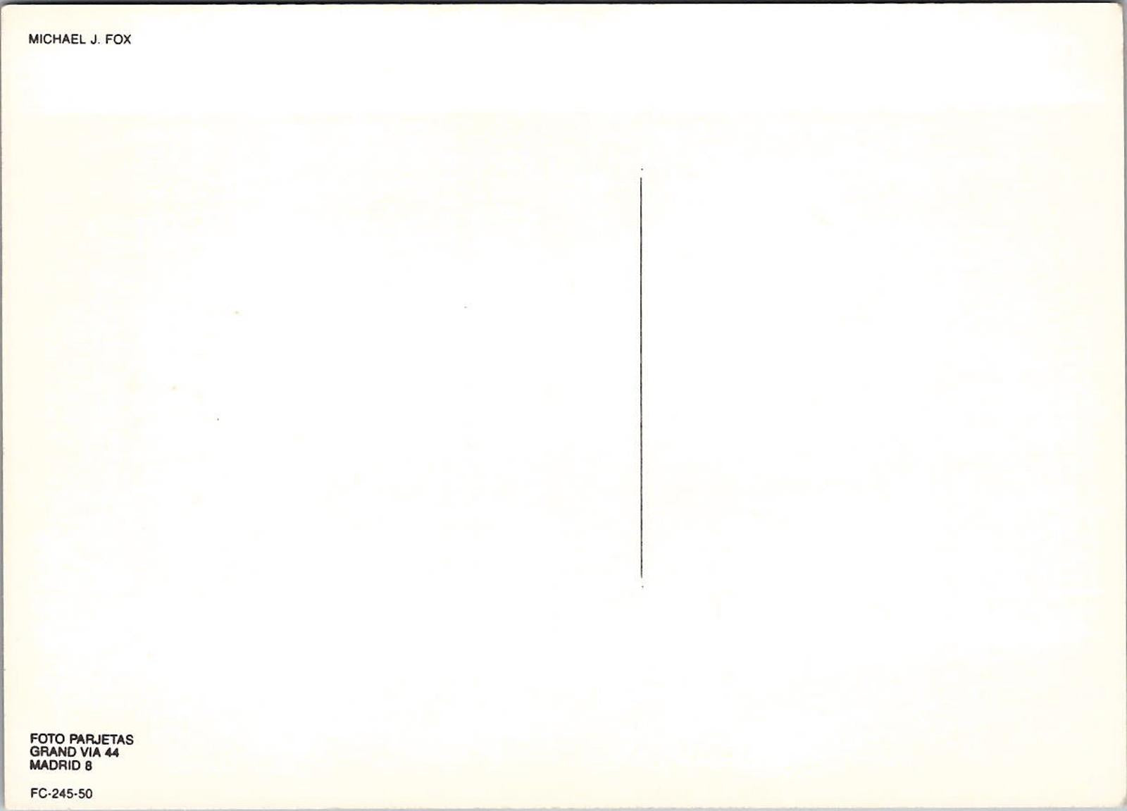 Postcard Michael J Fox - Foto Parjetas FC-245-50