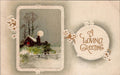 Postcard A Loving Greeting Embossed BB London & New York Series No E276