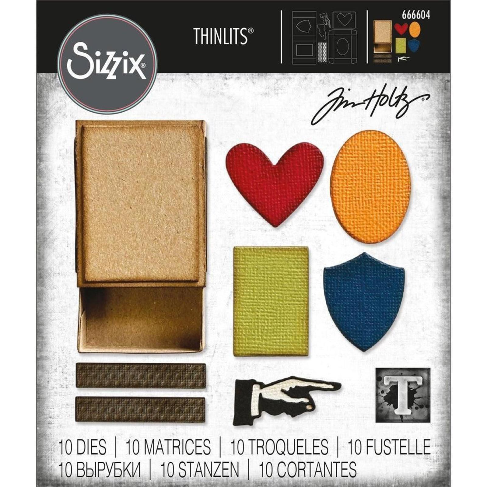 666604 Tim Holtz Vault Matchbox Sizzix Thinlits Cutting Dies 2024 630454289180