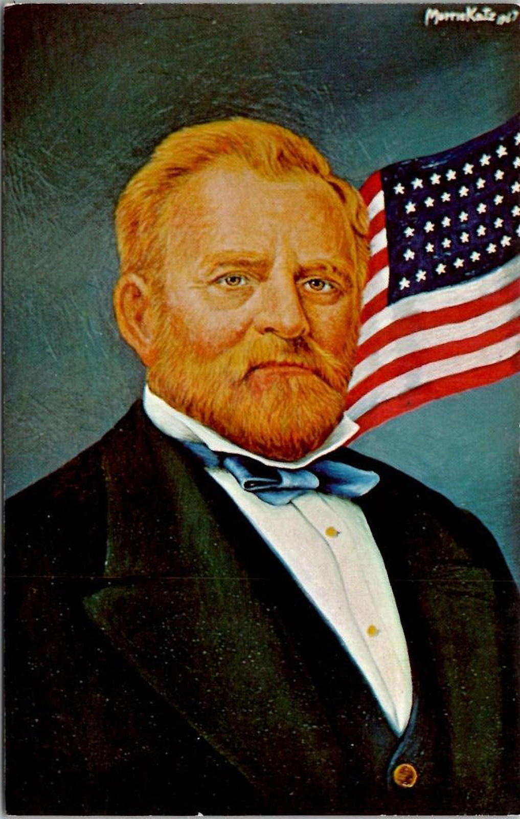 Postcard Ulysses S Grant 18th President Morris Katz from Original Oil Painting