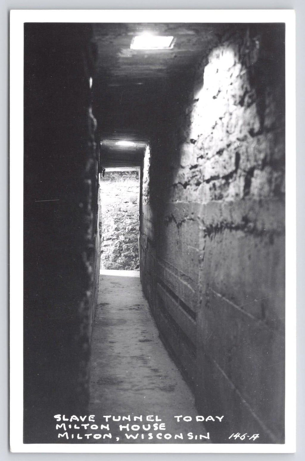 RPPC Slave Tunnel Today Milton House Wisconsin Real Photo Postcard Kodak 1958