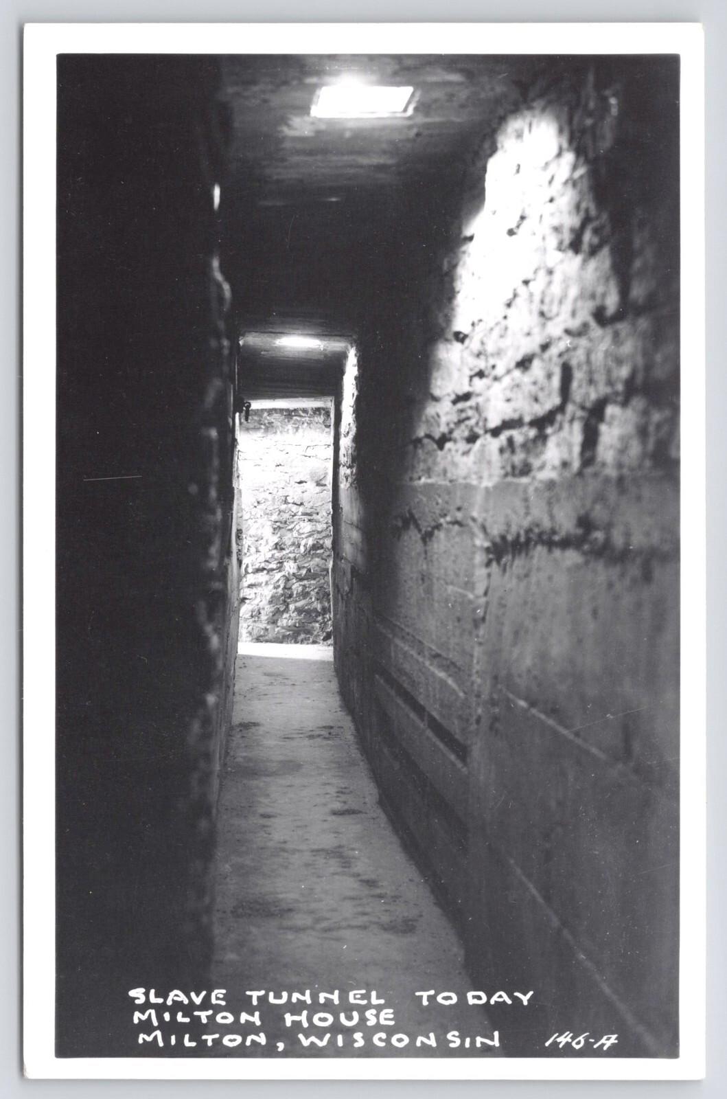 RPPC Slave Tunnel Today Milton House Wisconsin Real Photo Postcard Kodak 1958