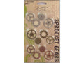 TH92691 Tim Holtz Idea-Ology Metal Sprocket 12 Gears-Antique Nickel Brass Copper