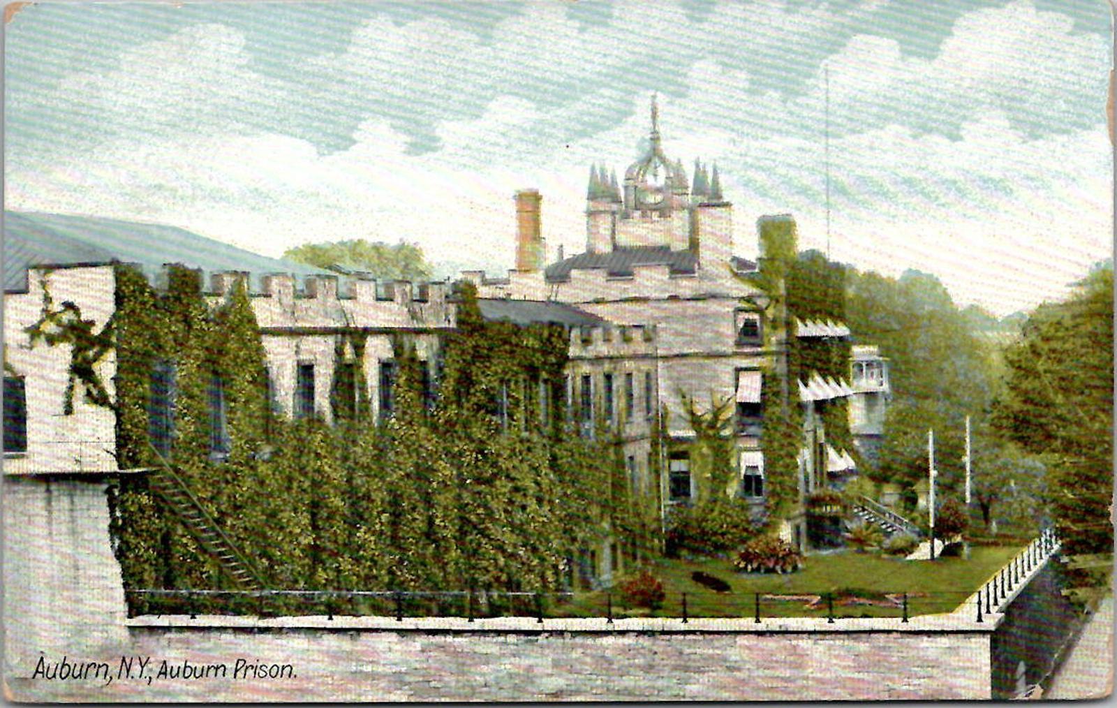 Postcard Auburn Prison N.Y. Hugh C Leighton Co Germany 3813 Posted