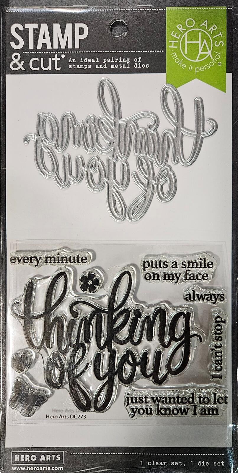 DC273 Hero Arts Stamp & Cut-Thinking Of You