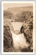 RPPC Dam with Reservoir and Spillway EKC Stamp Box UNP Postcard