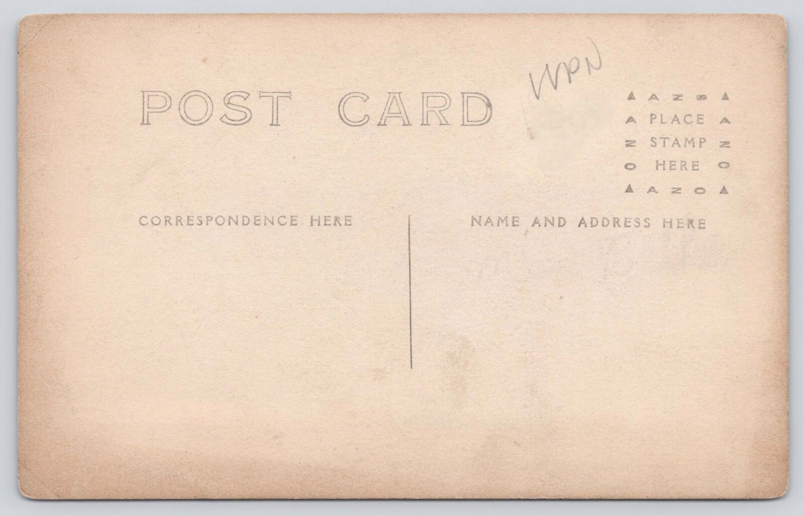 RPPC Farm Family Portrait Husband Wife Daughter AZO Real Photo Postcard 1904-18