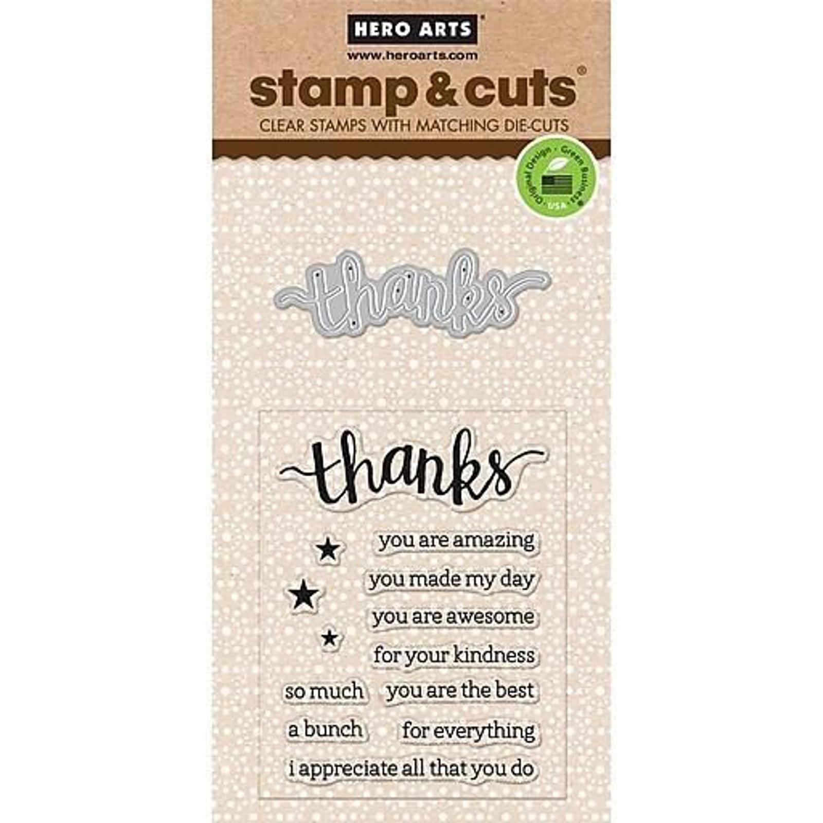 DC152 Hero Arts Stamp & Cuts, Thanks