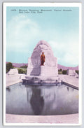 Postcard Mormon Battalion Monument Capital Grounds Salt Lake City Utah UNP 15579
