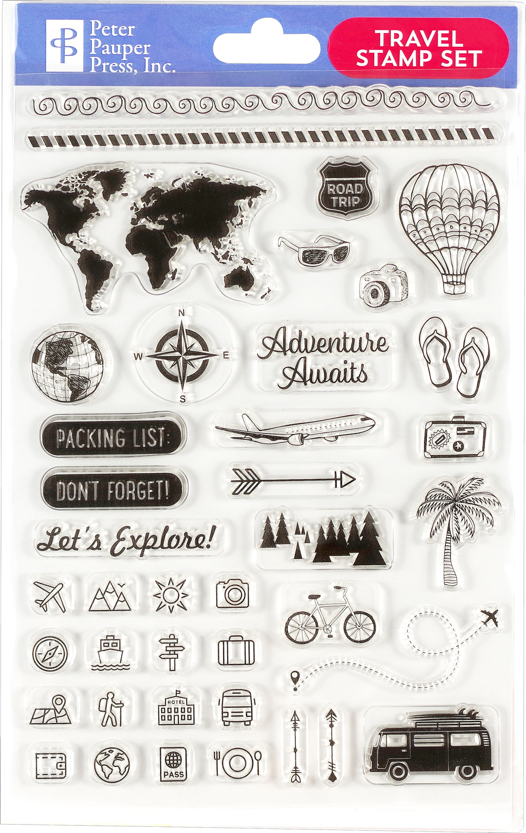 Travel Clear Silicone Stamp Set