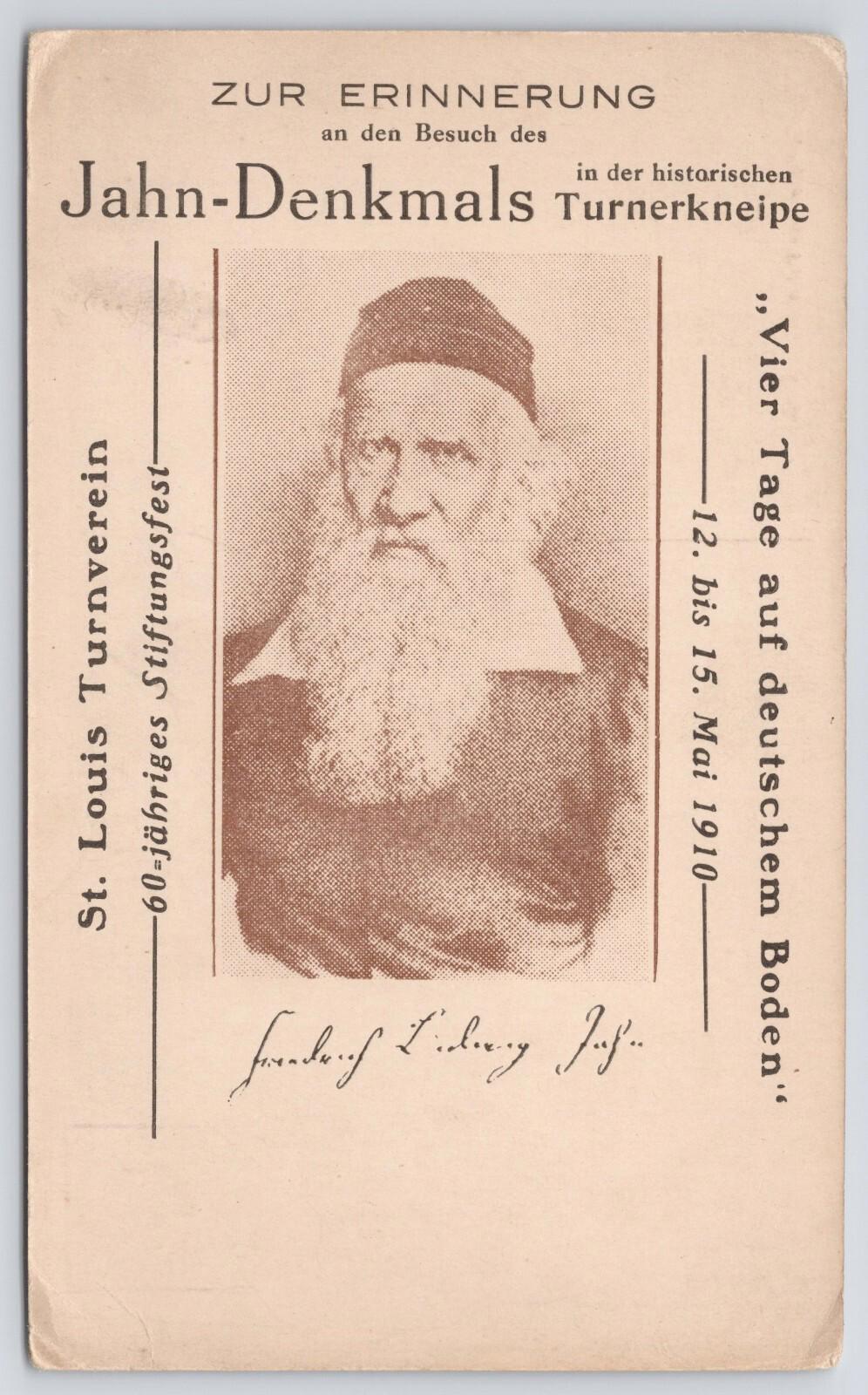 Postcard Zur Erinnerung an den Besuch des in der historischen Turnerkneipe 1910