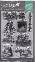 CM386 From the Vault Winter Joy 4"x6" Clear Stamp Set Hero Arts NIP 085700923408