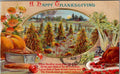 Postcard Happy Thanksgiving When the Silver Moon Shines on So Dear 1910 embossed