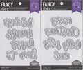 Lot of 2: DF092 Christmas Words & DF090 Holiday Words Fancy Dies Hero Arts Meta