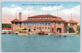 Postcard Municipal Recreation Building Lake Geneva Wis EC Kropp Natural Color