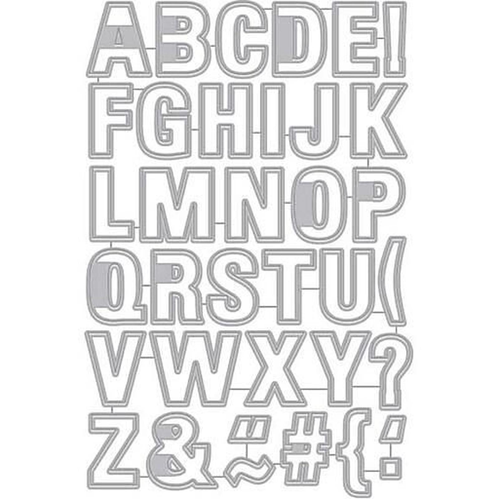 DI342 Hero Arts Frame Cut Dies Luggage Tag Alphabet