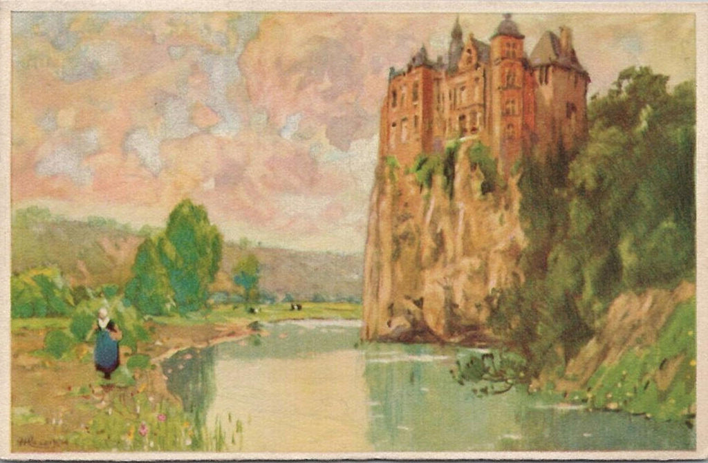 Red Star Line Postcard Signed H Cassiers Chateau de Walzin Dinant Belgium UNP