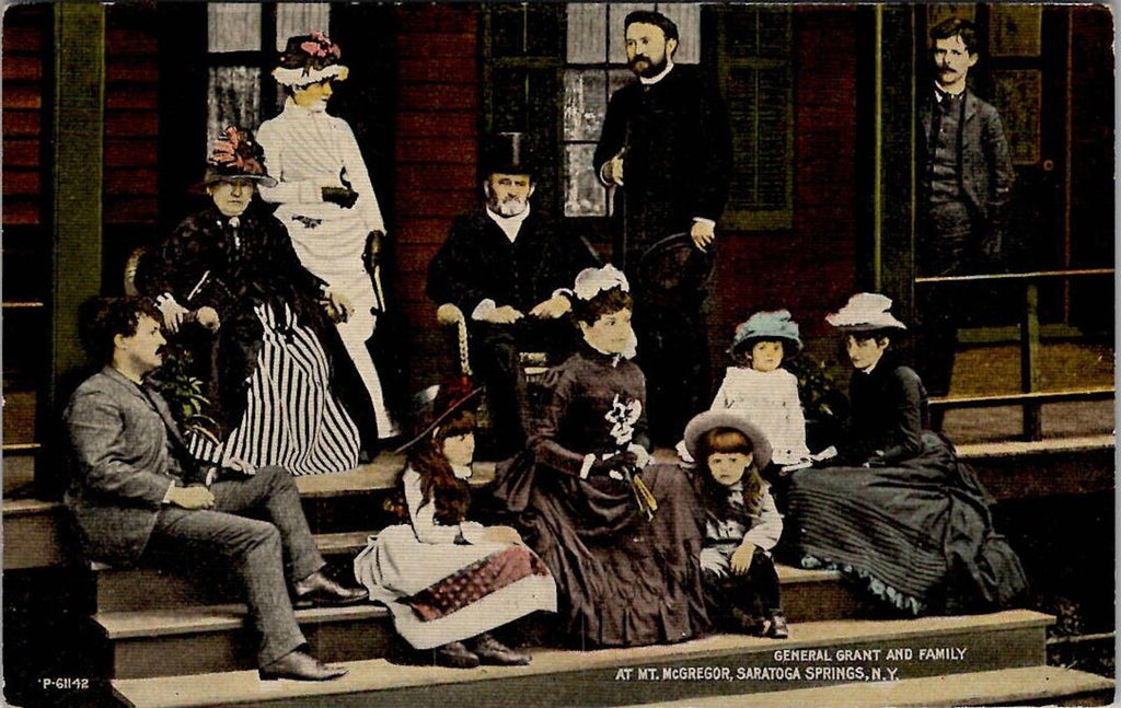 Postcard General Grant and Family Reprint Mt McGregor Saratoga Springs N.Y. UNP