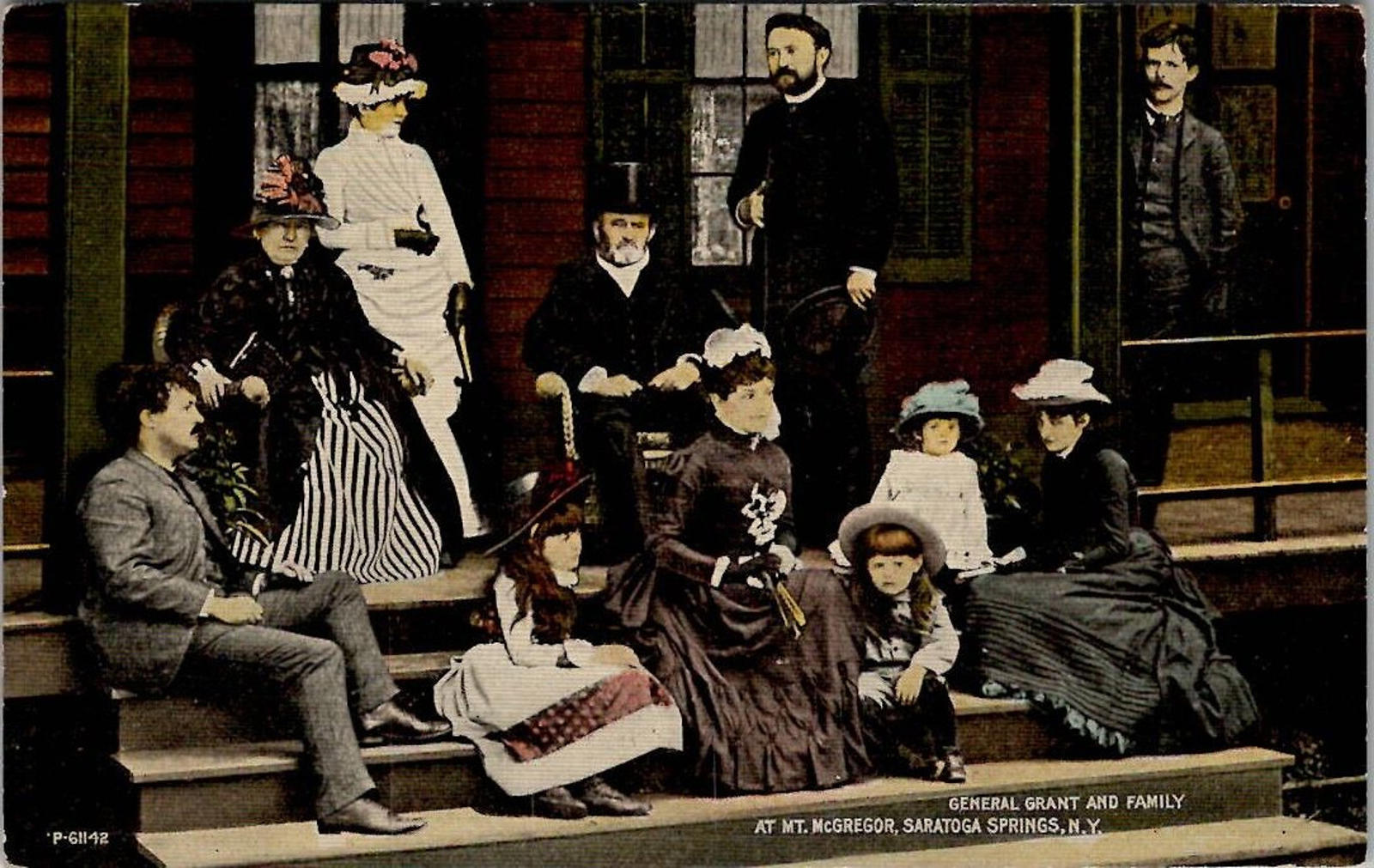 Postcard General Grant and Family Reprint Mt McGregor Saratoga Springs N.Y. UNP