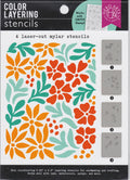 SA239 Day Flowers Stencils Color Layering Hero Arts 085700941556