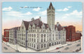 Postcard Main Post Office Milwaukee Wis on E Wisconsin Ave PM Rockford ILL 1946