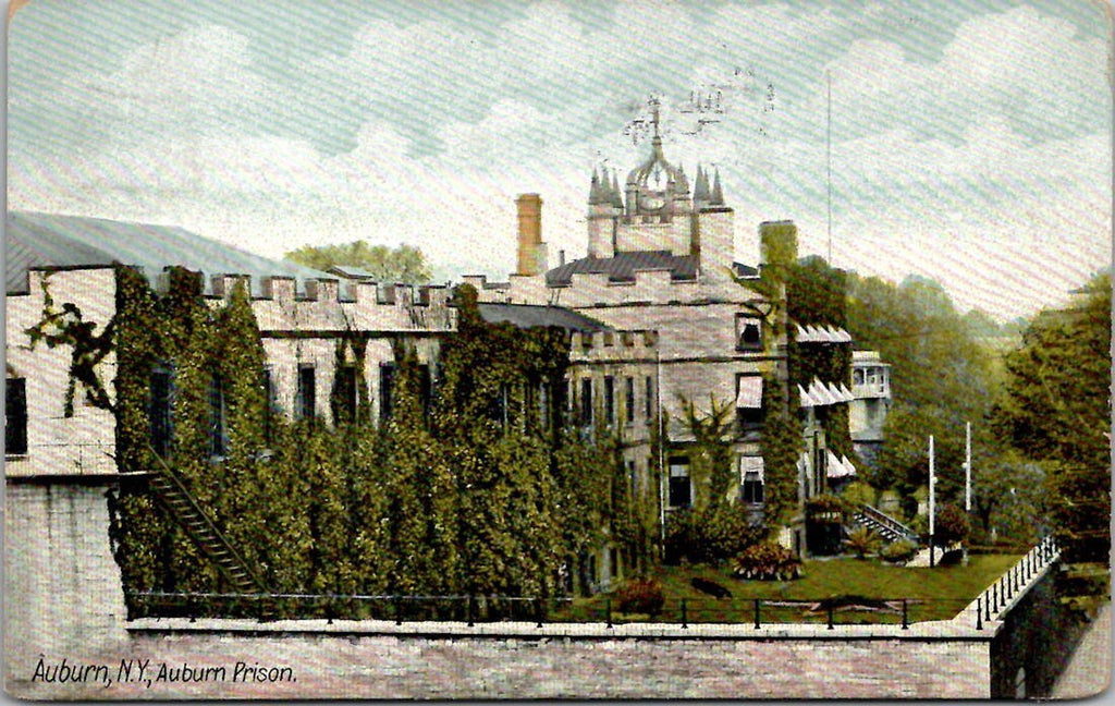 Postcard Auburn Prison N.Y. Hugh C Leighton Co Germany 3813 PM July 9 1909