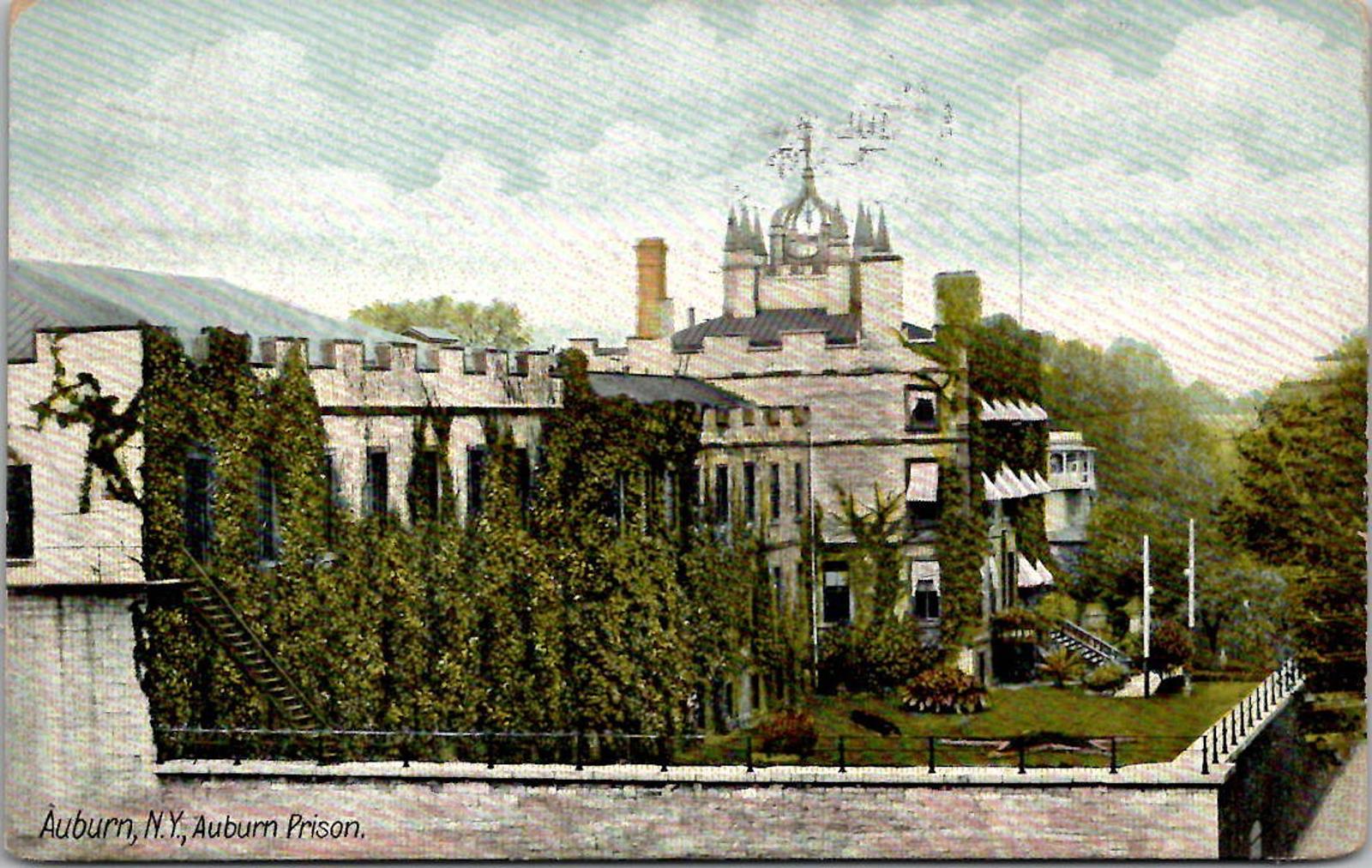 Postcard Auburn Prison N.Y. Hugh C Leighton Co Germany 3813 PM July 9 1909