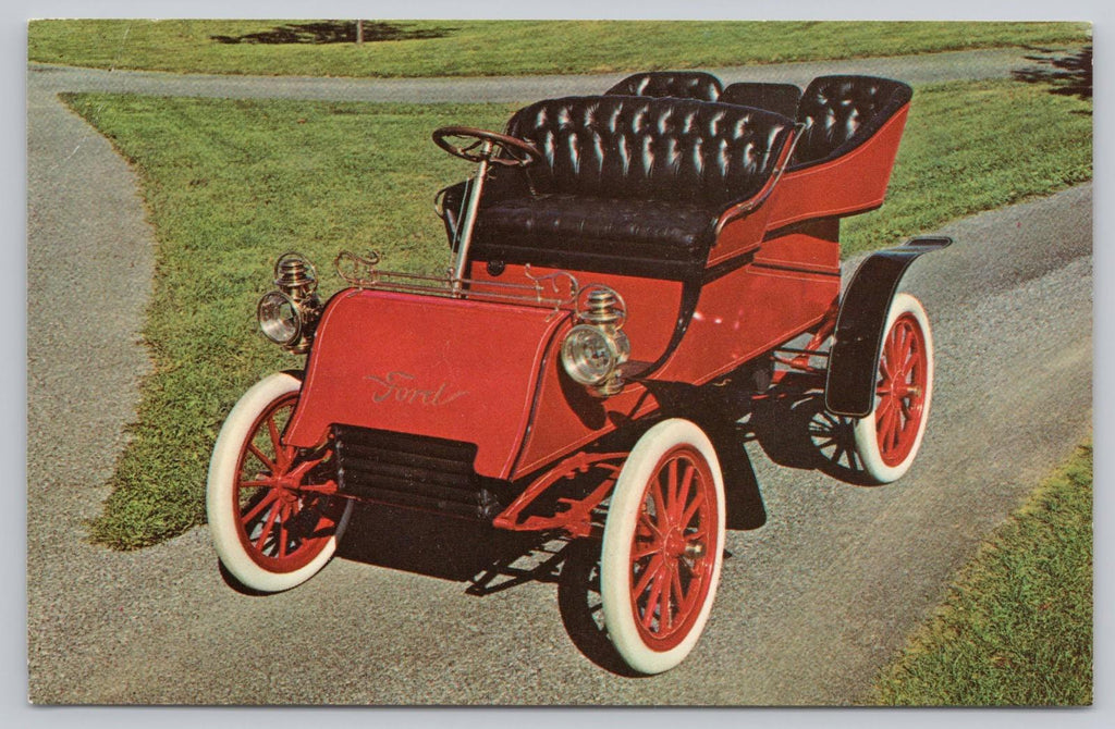 Postcard 1903 Ford Model A Two Cylinder Tonneau Automobilorama Harrisburg PA