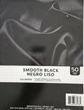Colorbok Solid Tuxedo Black Smooth Cardstock Pad 8.5 X11  121 Lb 50 Sheets