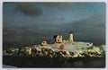 Postcard Mid Winter Snow Nubble Lighthouse Lusterchrome Wakefield Trading Co UNP
