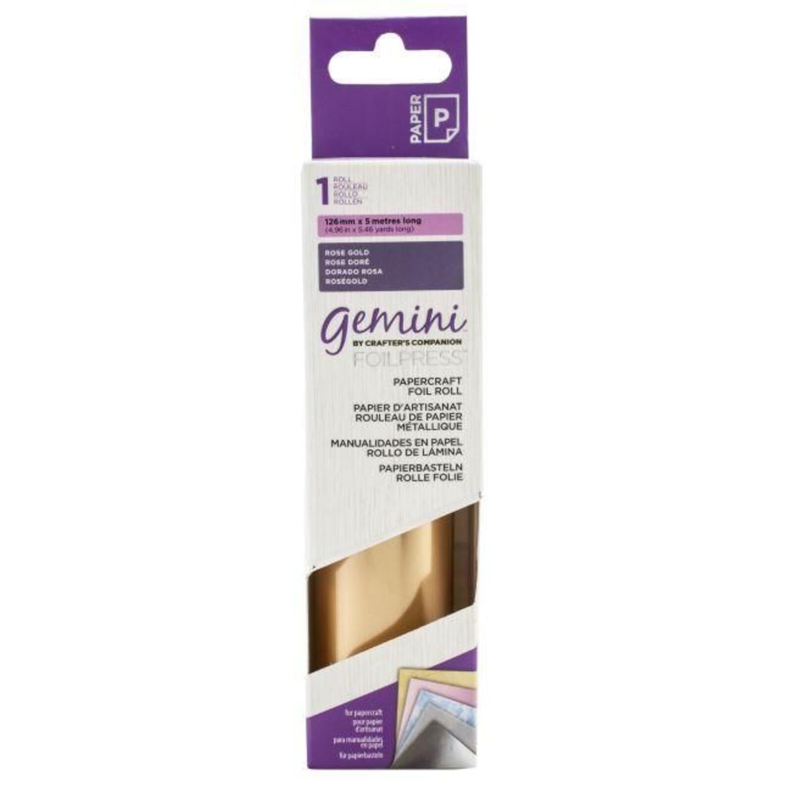 Rose Gold - Gemini Foilpress Papercraft Foil Roll 4.96"(126mm) x 5.46'(5m)