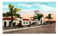 Vintage linen Postcard Seaboard Station West Palm Beach Florida EC Kropp Co