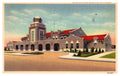 Linen Postcard Oklahoma City Union Station PM 1938 4A-H323 Okla Curt Teich Co