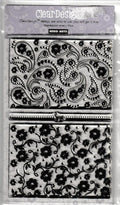 CL068 Hero Arts ClearDesign Stamp Set - Paisley and Flower Patterns 085700853972