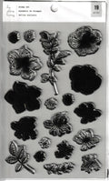 34009776 Hip Stamp Hooray 19-Piece Floral Stamp Set