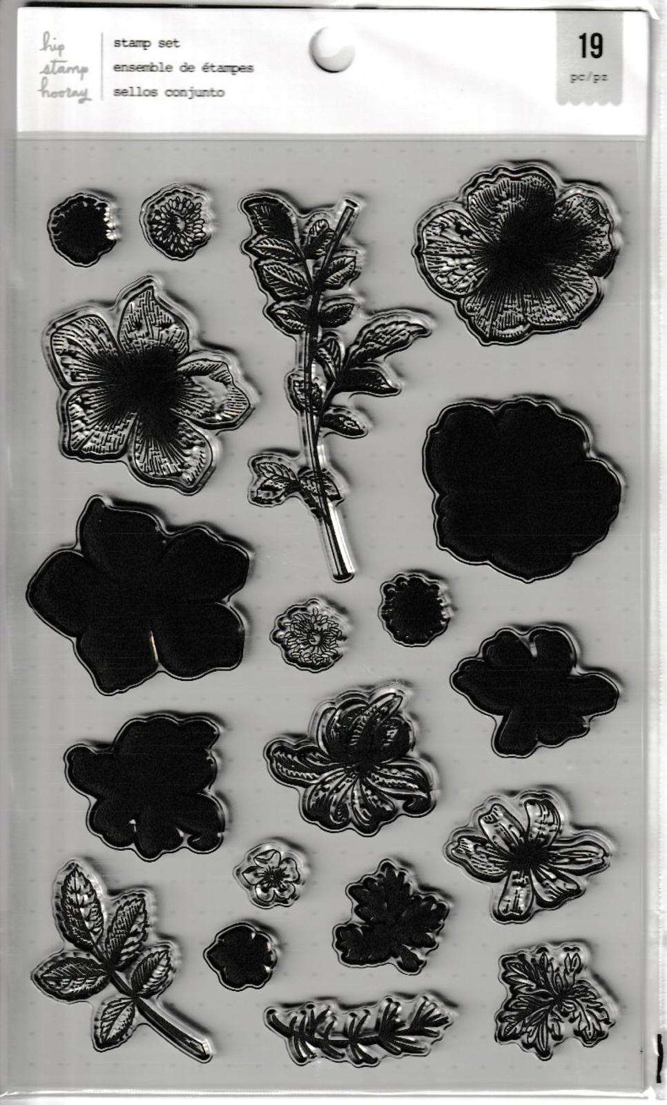 34009776 Hip Stamp Hooray 19-Piece Floral Stamp Set