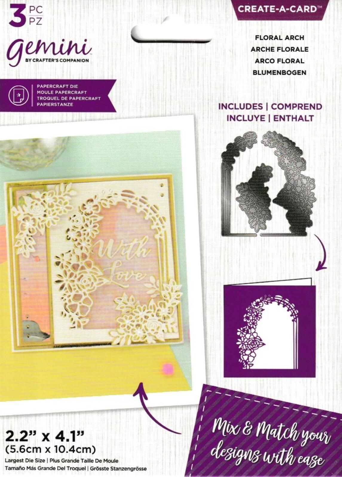 Gemini Create-A-Card Floral Arch Papercraft Die Set - 3 Pieces
