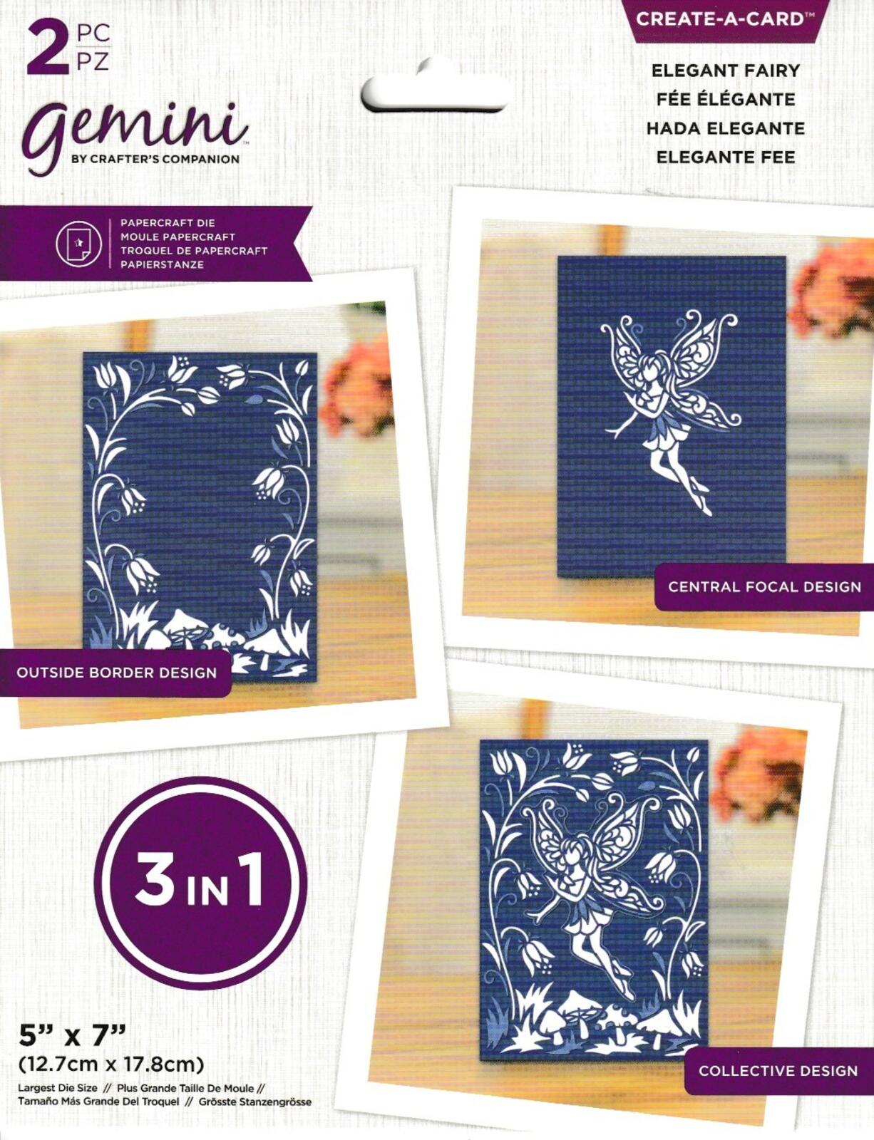 Gemini Create-A-Card Elegant Fairy Papercraft Die Set 2-Piece