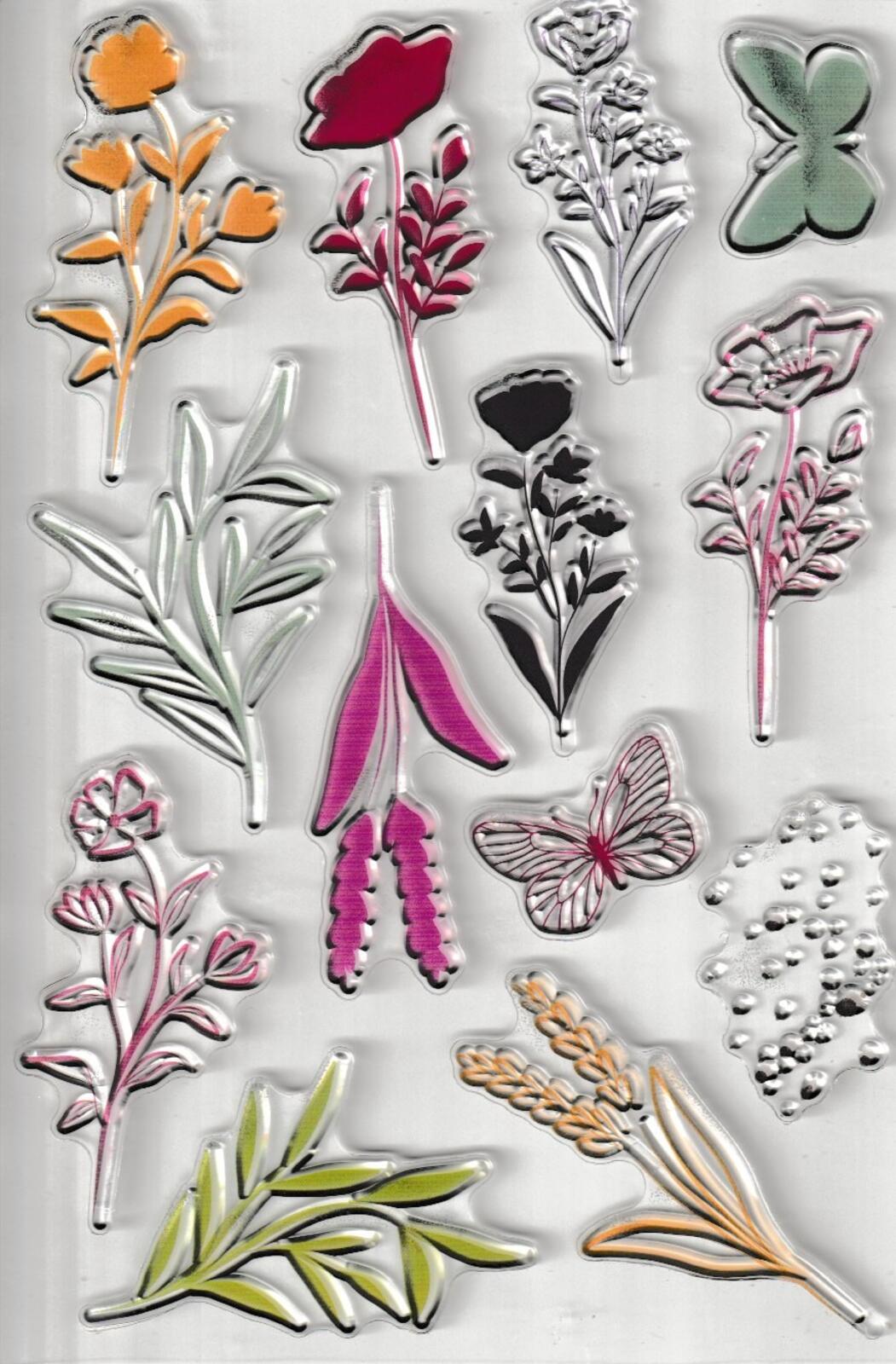 Painted Sentiments - Diamond Press Die, Stamp & Stencil Kit with Adhesive Sheets