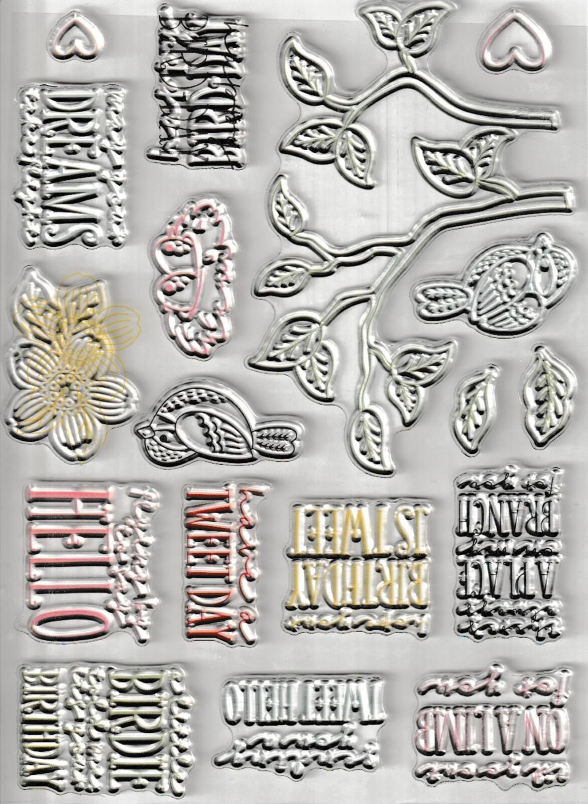 Birds of a Feather - Diamond Press Stamp Die & Stencil Paper Crafting Set 899606