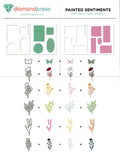 Painted Sentiments - Diamond Press Die, Stamp & Stencil Kit with Adhesive Sheets